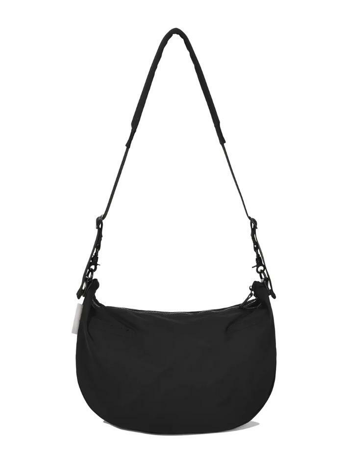 Double Pocket Half-Moon Crossbag (BLACK)