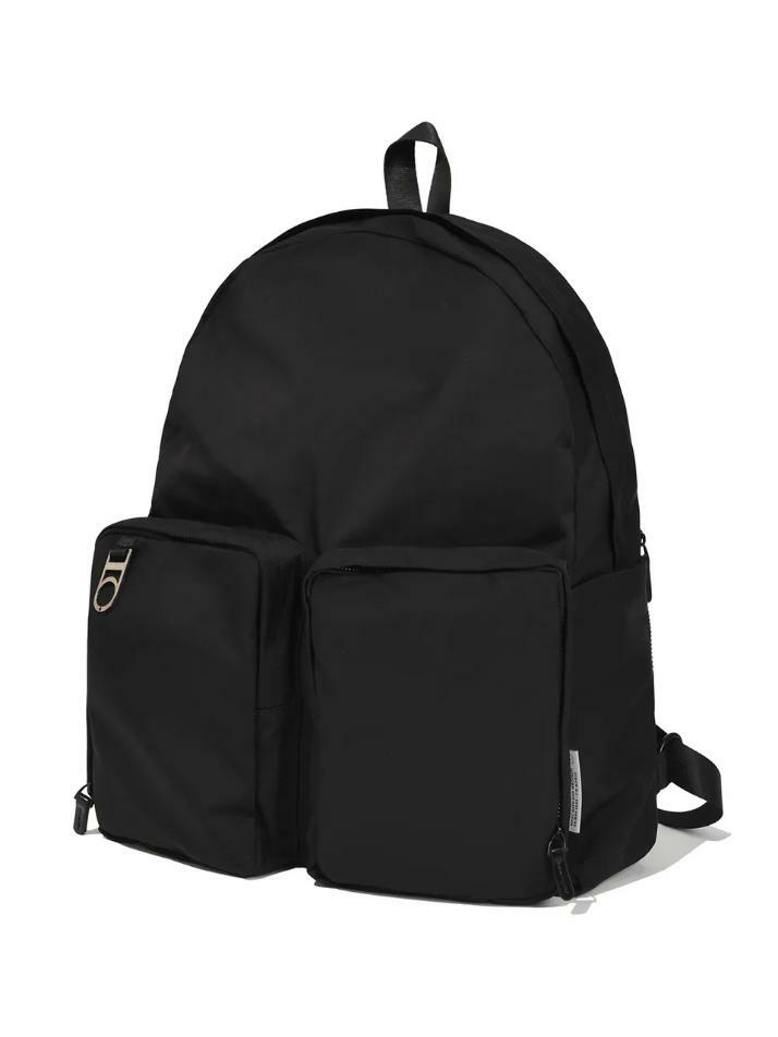 Double Pocket Cargo Backpack (BLACK)