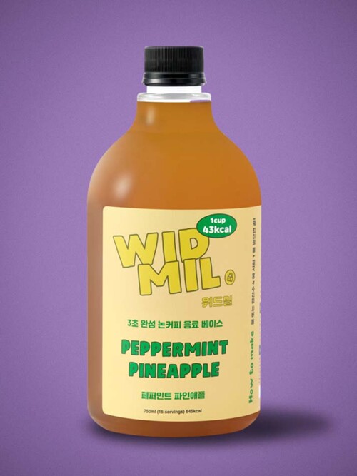 [위드밀] 페퍼민트 파인애플 티 시럽 에이드 베이스 750ml