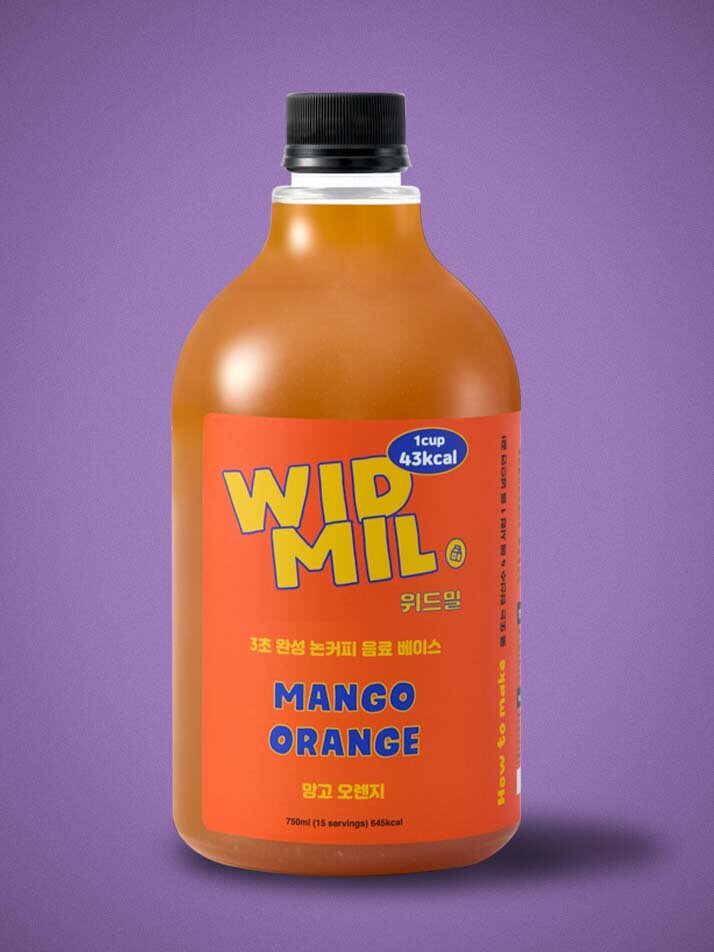 [위드밀] 망고 오렌지 티 시럽 에이드 베이스 750ml