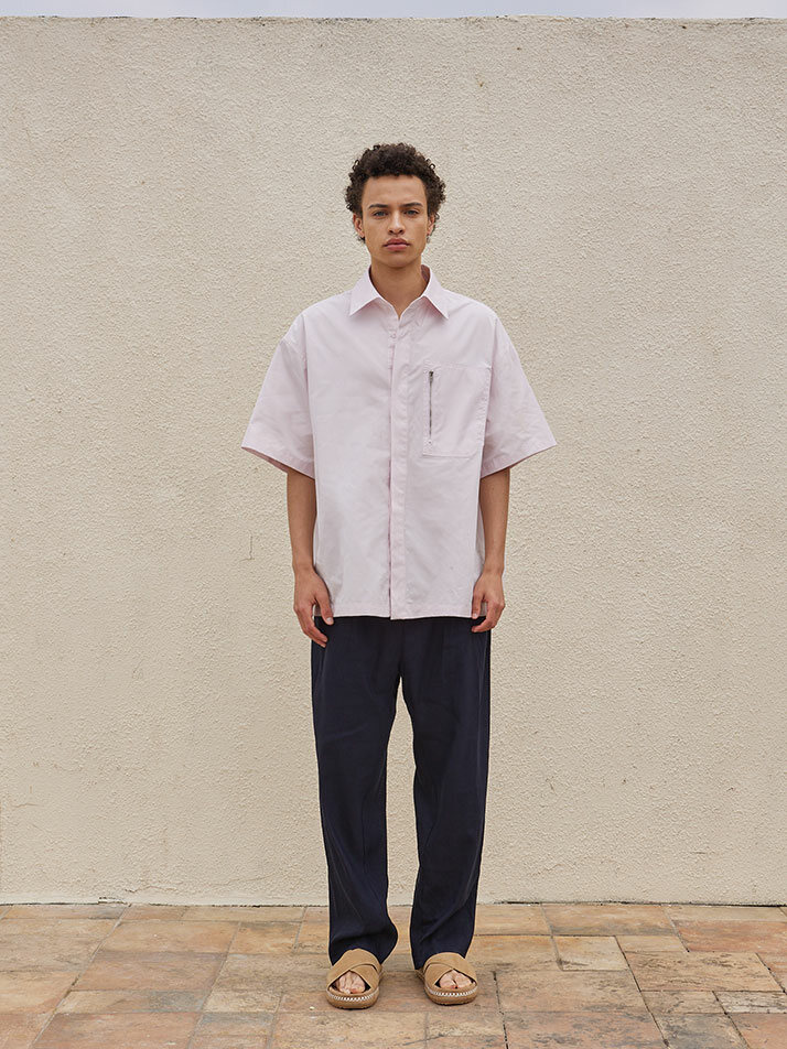 Over Size Short-Sleeve Shirt Pink