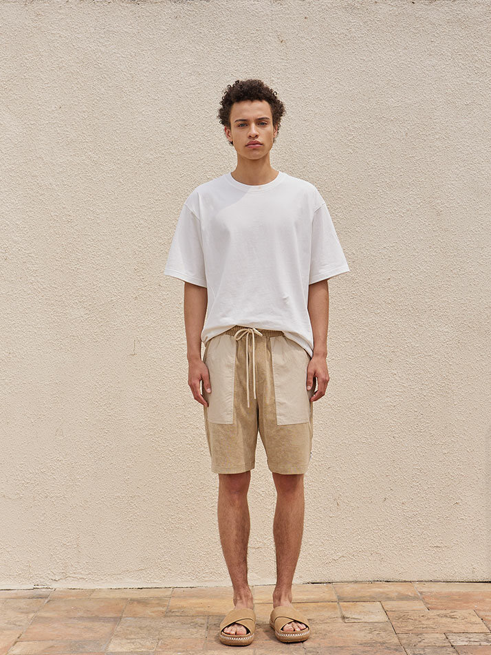 Terry Pocket Short Pants Beige