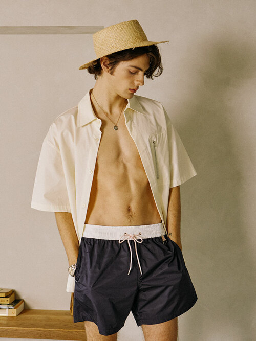 Over Size Short-Sleeve Shirt Ivory