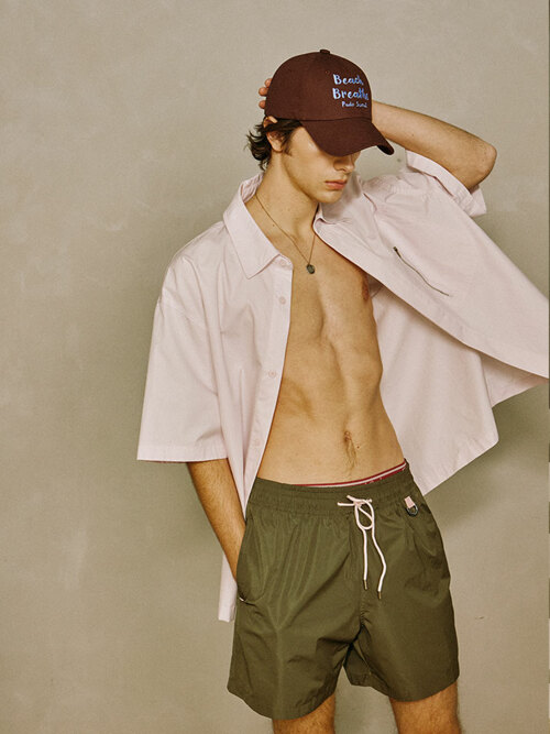 Over Size Short-Sleeve Shirt Pink