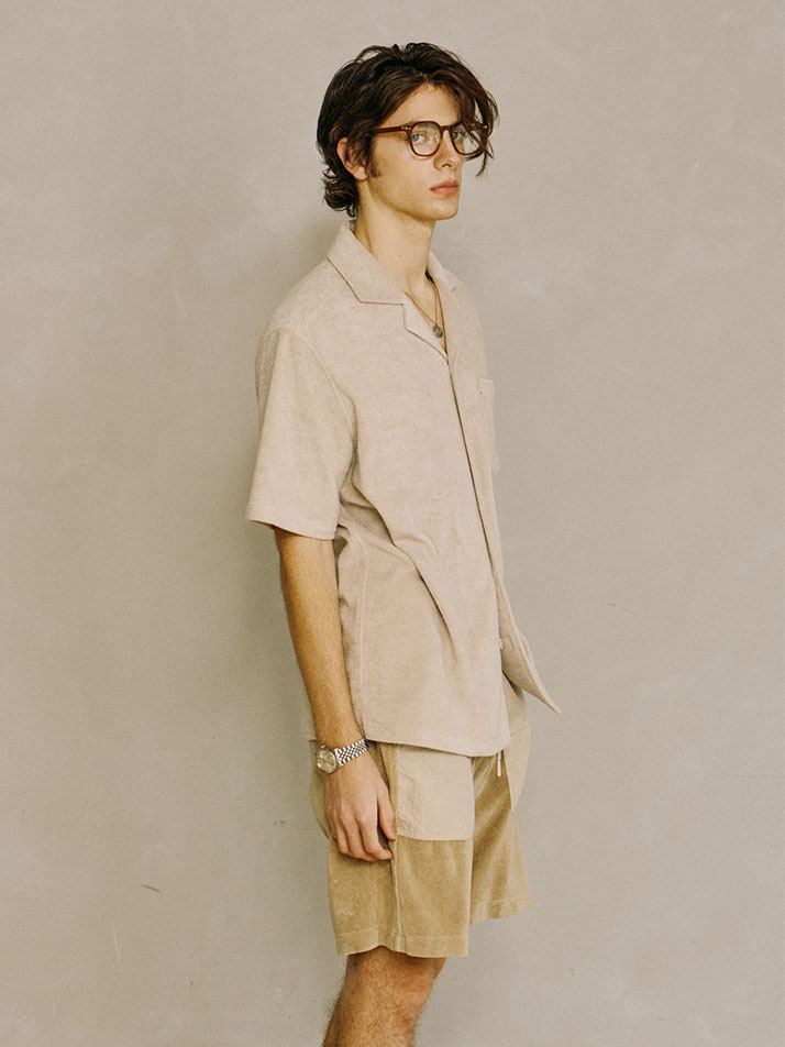 Terry Pocket Short Pants Beige