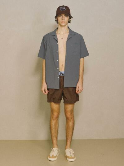 Compression Open-collar Shirt grey