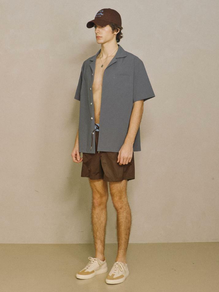 Compression Open-collar Shirt grey