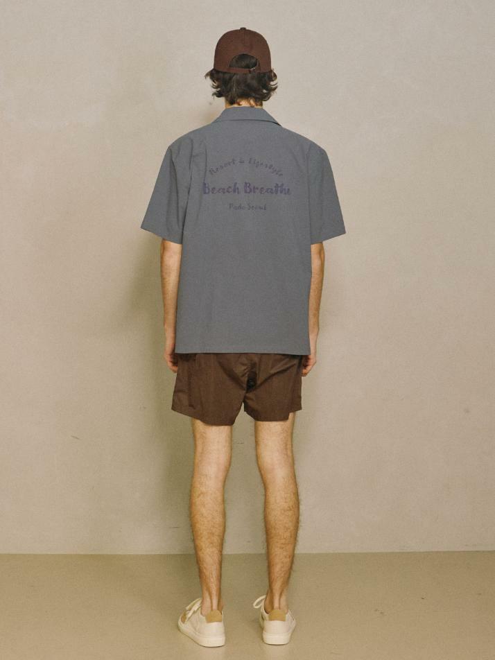 Compression Open-collar Shirt grey