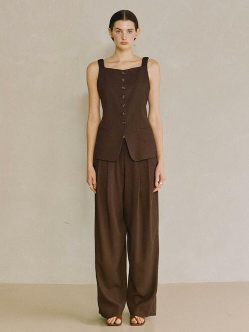 Wide Pants Brown