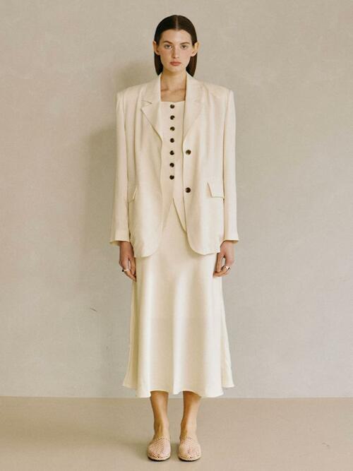 Boy-fit Blazer Cream