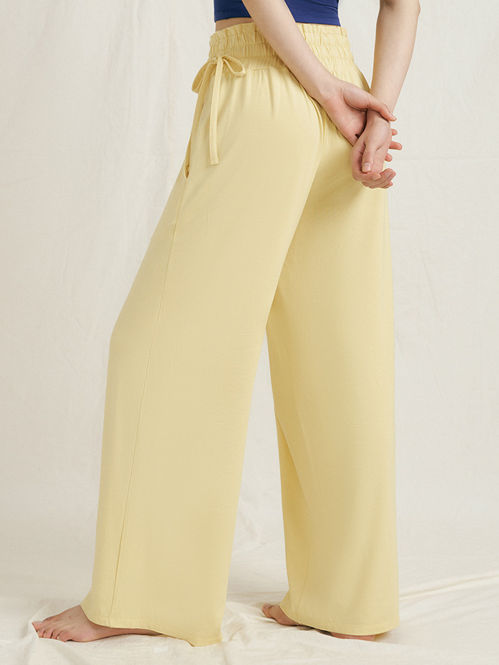 반다 소프트 리본 와이드 팬츠