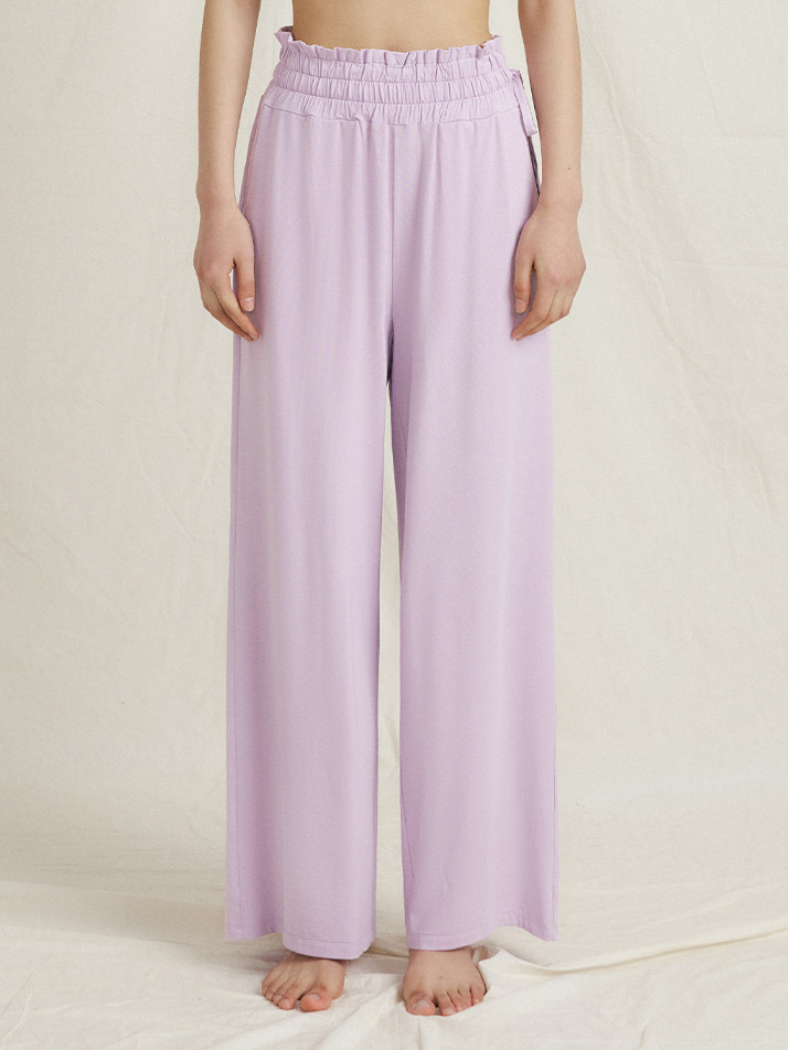 반다 소프트 리본 와이드 팬츠