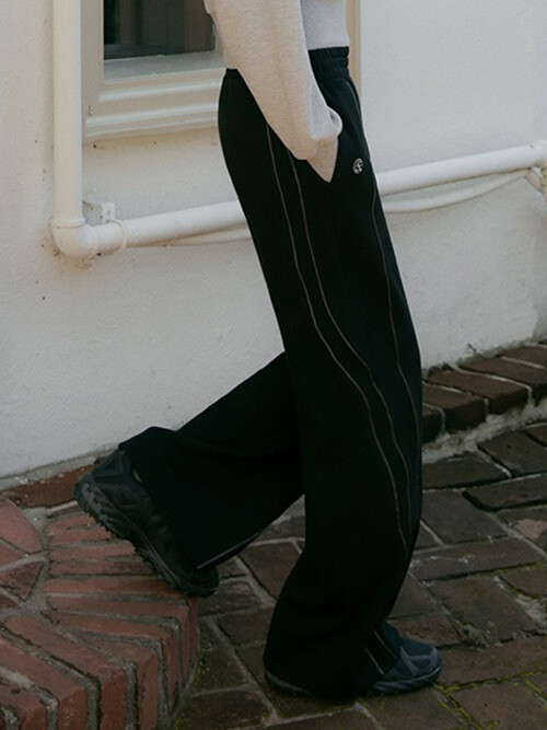 밸런싱 트림 라인 와이드 팬츠