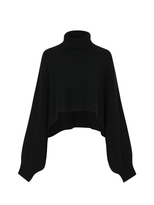 Cashmere Cape Turtle Neck Sweater