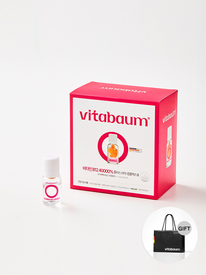 비타바움 비타민B12 40000% 플러스 브이-컴플렉스 8 (30개입)+쇼핑백 증정