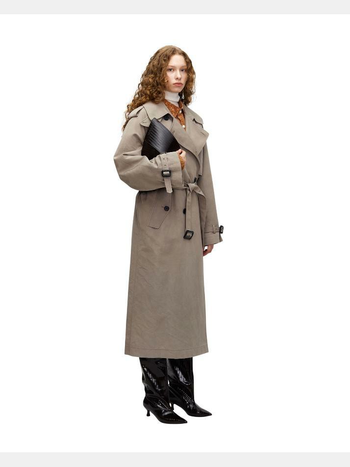 ACACIA DYED COTTON SILK TRENCH COAT