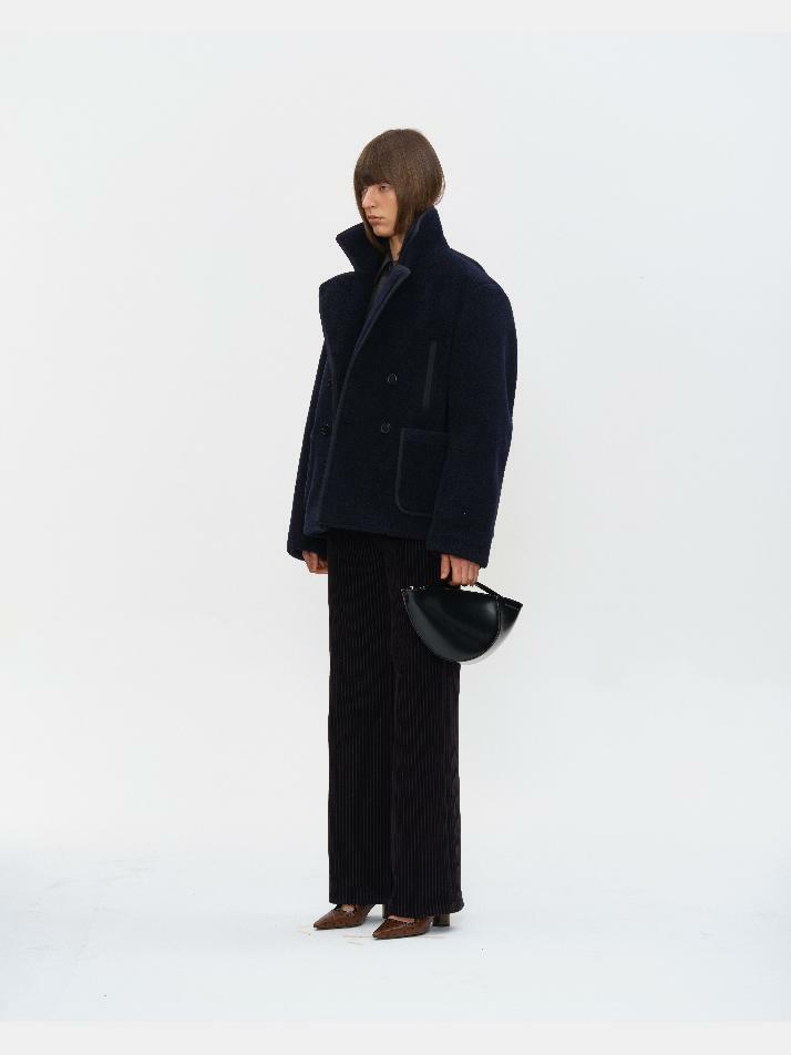 WOOL FLEECE PEA COAT