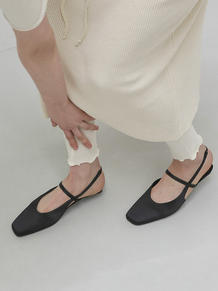 ETTE Satin Slingbacks (2color)