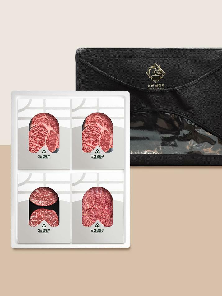 1++한우선물세트 등심300g등심300g안심300g살치살300g 총1.2kg