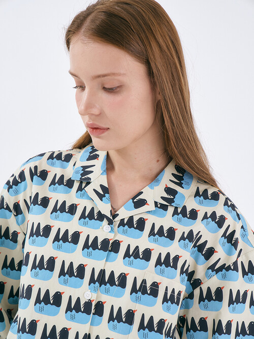 틸다 코튼100%  프리미엄 바이오 워싱  잠옷 긴팔 옐로우(YELLOW)