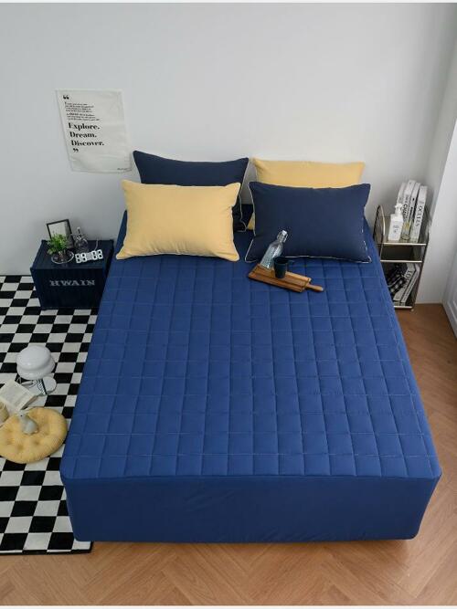 로빈 순면 베이직 누빔매트리스 커버 SS 110×205×30CM 네이비