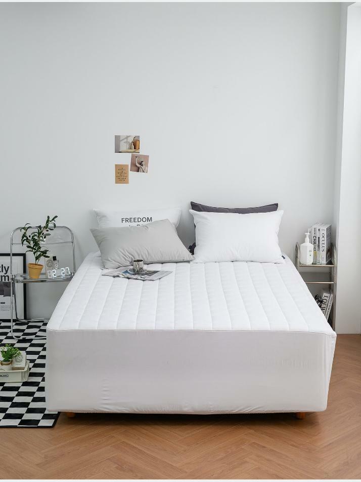로빈 순면 베이직 누빔매트리스 커버 SS 110×205×30CM 화이트
