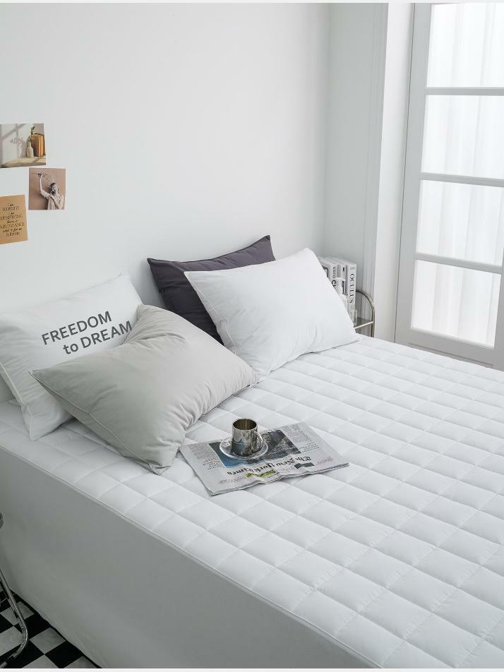 로빈 순면 베이직 누빔매트리스 커버 SS 110×205×30CM 화이트