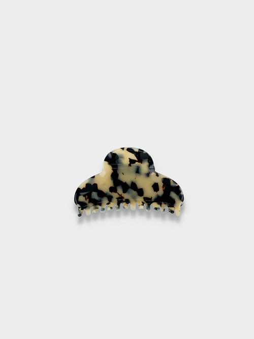 [Made in France] 클리쎄 라운딩 집게핀 中 Beige leopard