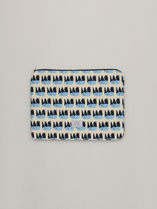 틸다 면100% 40수평직 태블릿 퀼팅 파우치 13인치 옐로우(YELLOW)