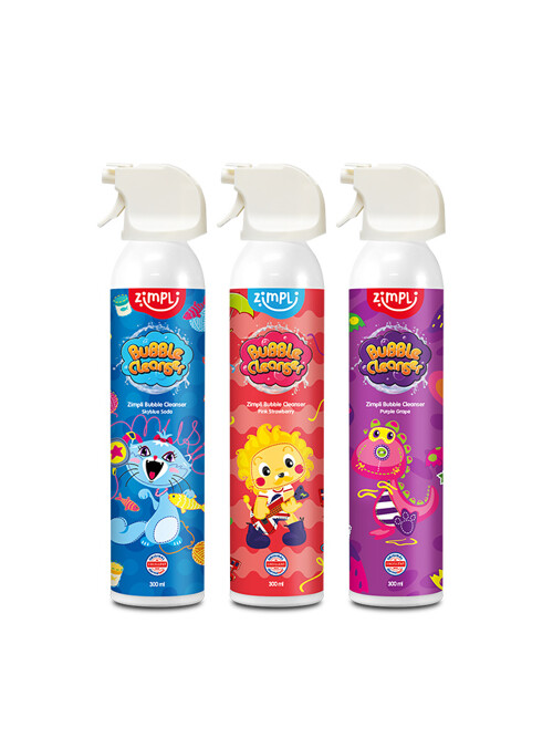 짐플리키즈 유아버블클렌저 버블건 300ml 3종 세트 (소다/딸기/포도)