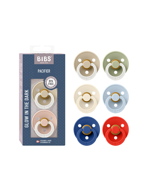 [BIBS]덴마크 아기쪽쪽이 빕스 컬러 공갈젖꼭지 야광 2P세트