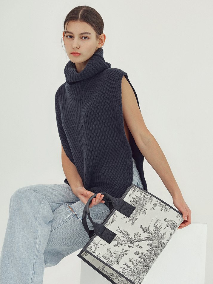 그랑뜨왈 Grand Toile Tote Bag (L) 