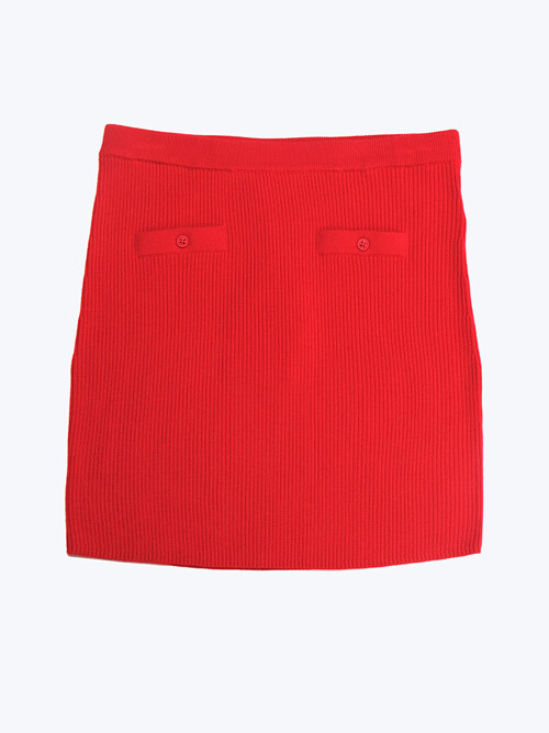 Ribbed short skirt