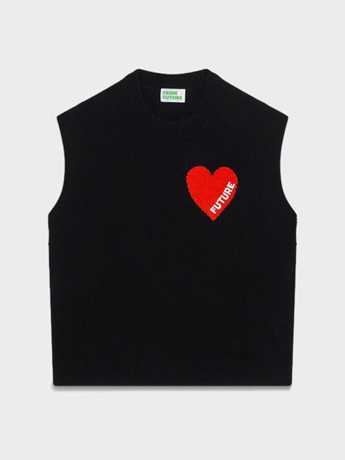 Lightweight Heart Sleeveless Sweater