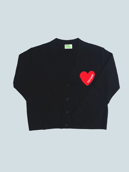 Signature future heart logo Cardigan