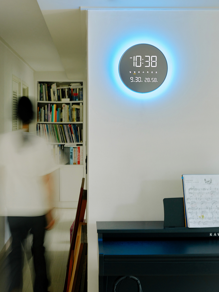 뉴 이클립스 스마트 무드등 LED 벽시계 30.5cm OWD-1014WIFI 와이파이