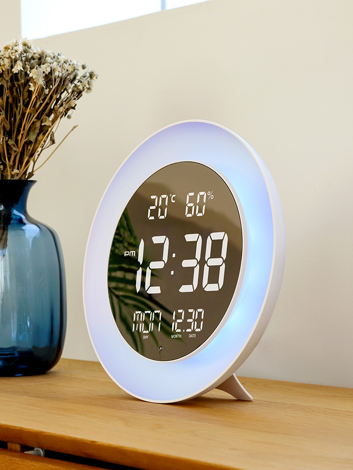 미드나잇 무드 라이트 LED 무드등 벽탁상시계 25cm OT891MF