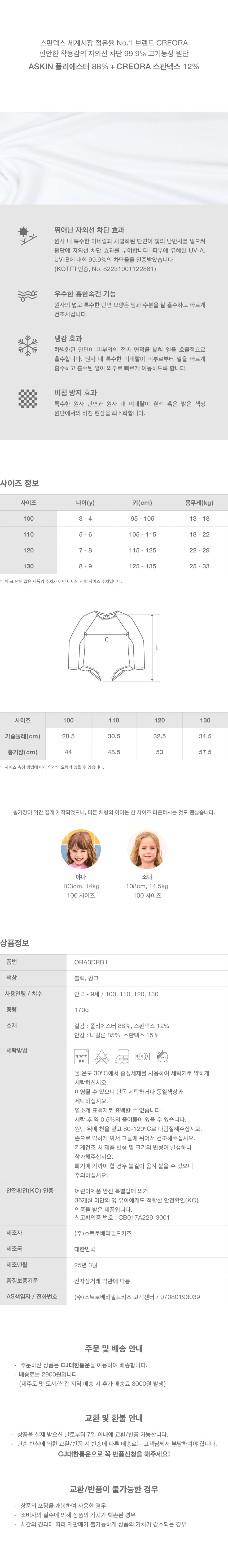 만두토끼 원피스 래시가드 (블랙) | ETERNAL JOURNEY