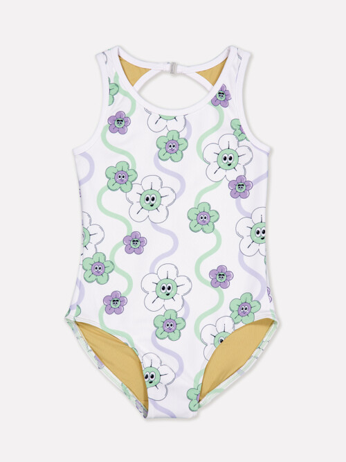 꽃 원피스 수영복 (화이트)