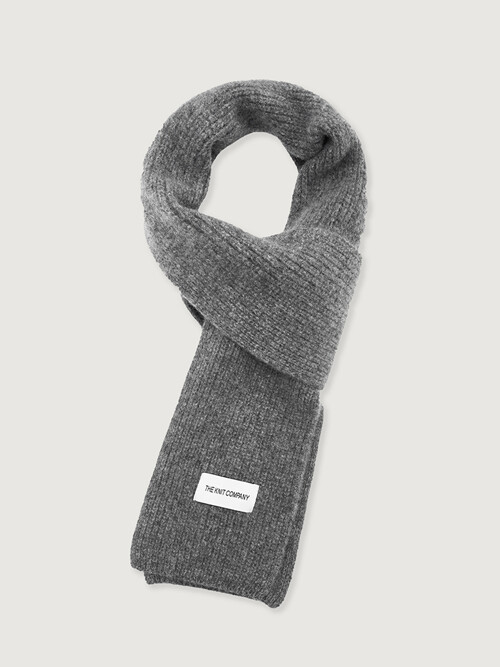 울 캐시미어 숏 머플러 [멜란지그레이]