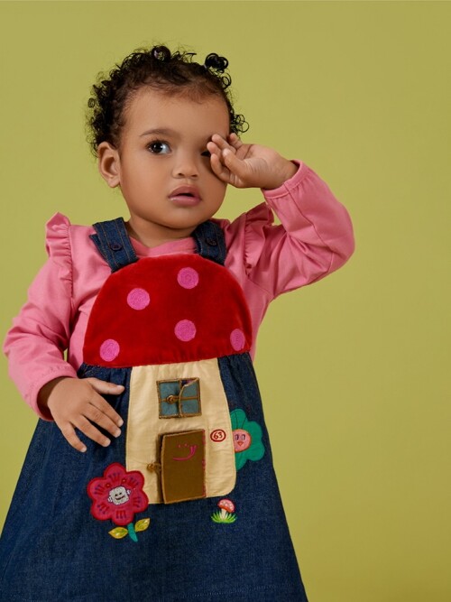 오일릴리 키즈 다머쉬룸 드레스 OKGFEOP002A