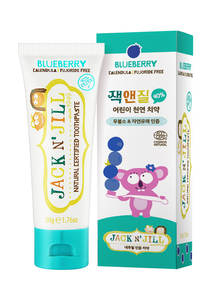 잭앤질 자일리톨 어린이 치약 블루베리맛 50g (에코서트 인증)