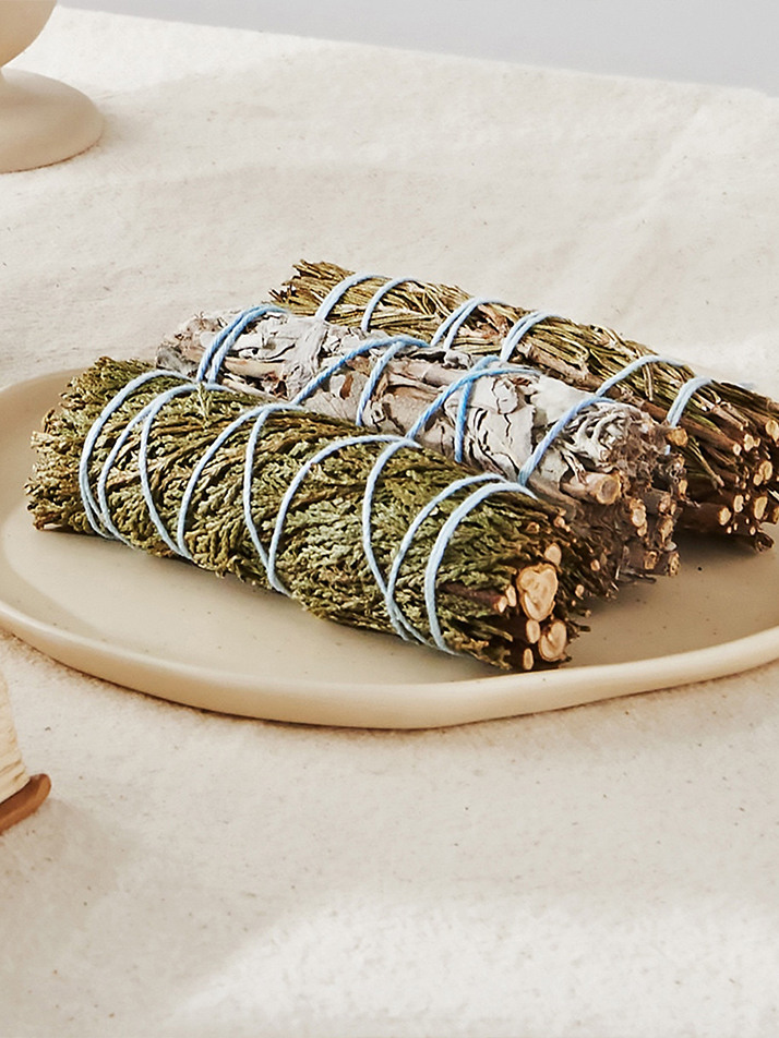 스머지스틱 3종 세트 (화이트세이지+로즈마리+시더)