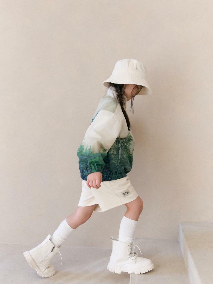 Printed Windbreaker Jacket