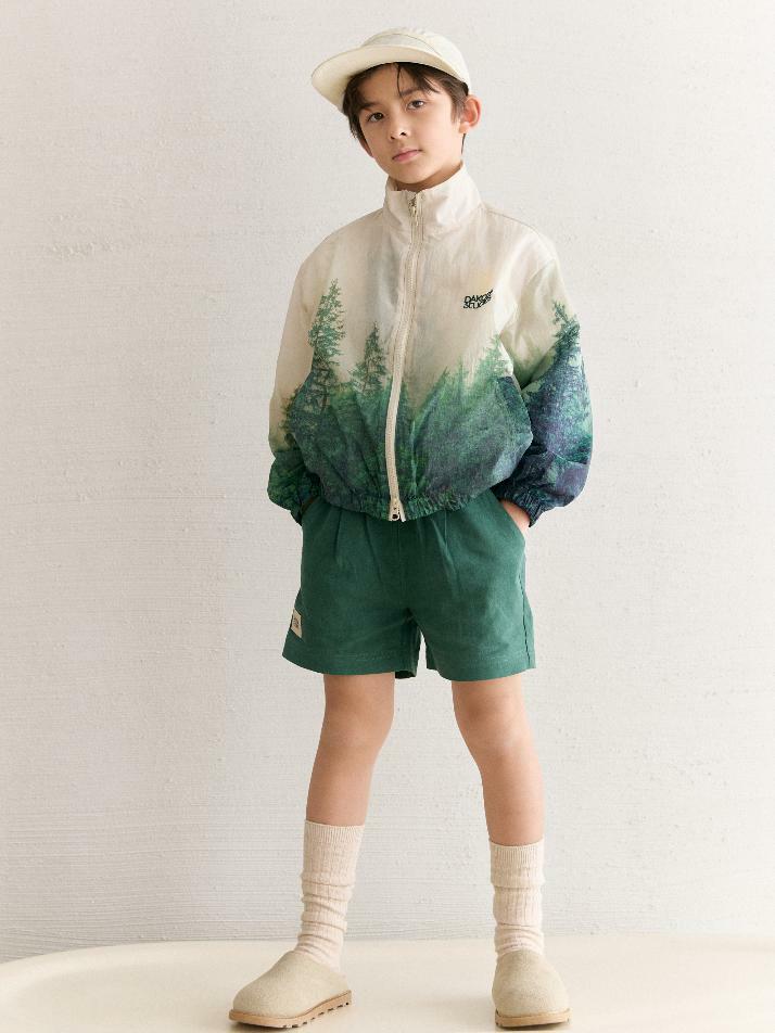 Printed Windbreaker Jacket