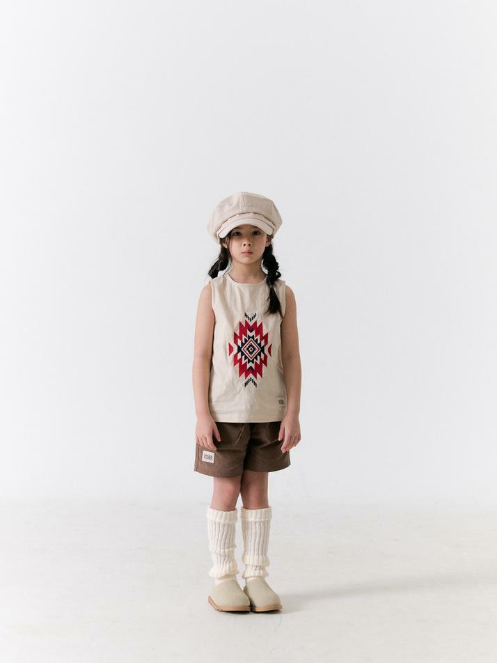 2-Way Embroidered Linen Sleeveless