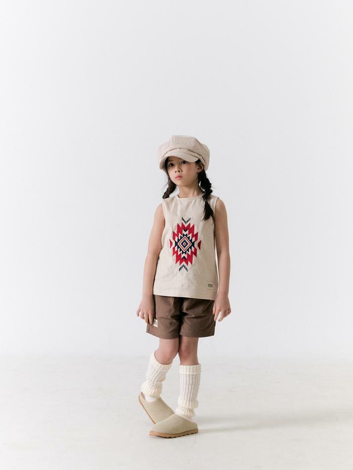 2-Way Embroidered Linen Sleeveless