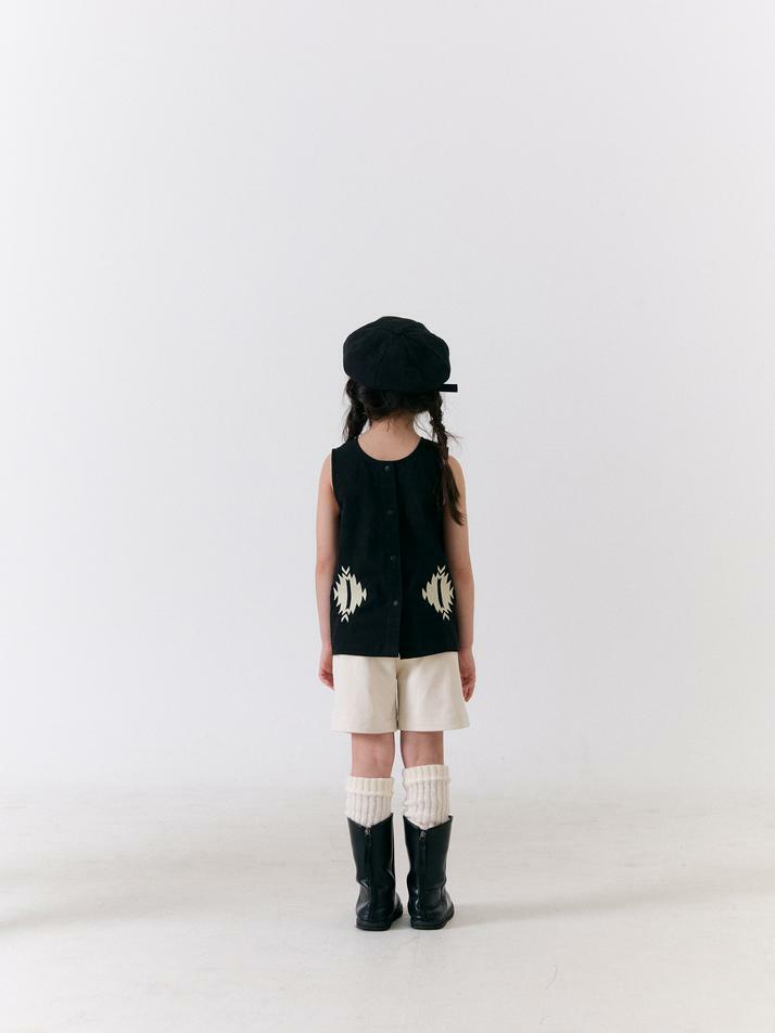 2-Way Embroidered Linen Sleeveless