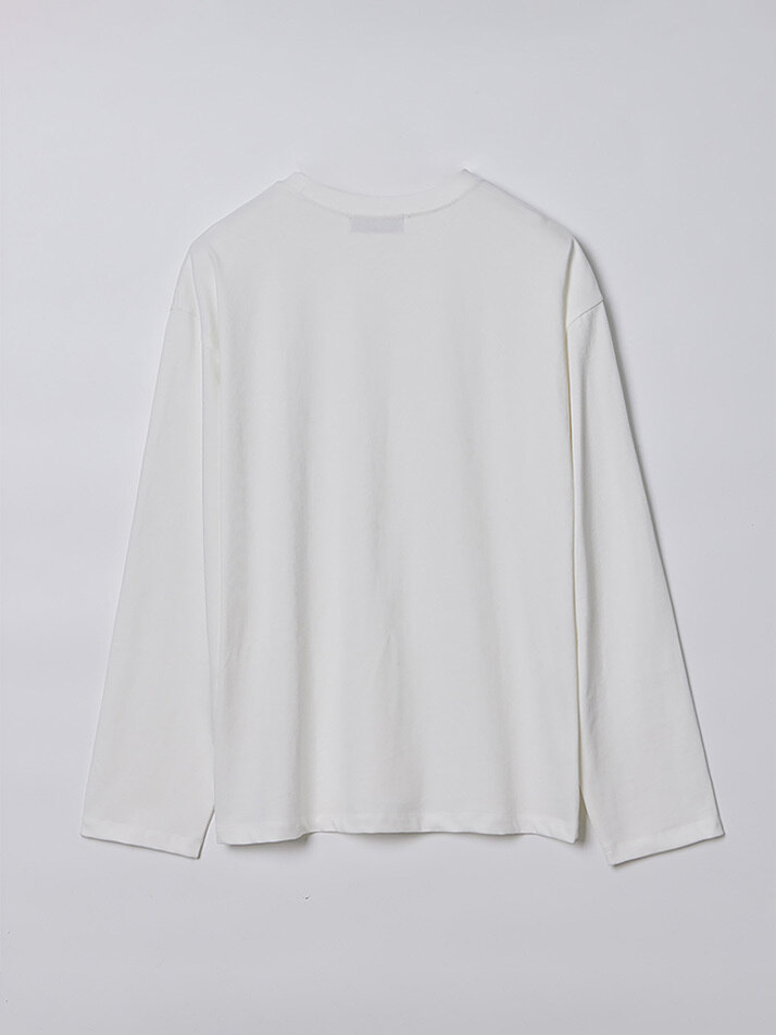 MAN ESSENTIAL LONG SLEEVE TEE WHITE