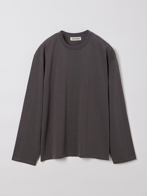 MAN ESSENTIAL LONG SLEEVE TEE CHARCOAL